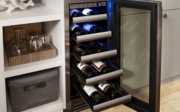 Cách mở nắp rượu vang không cần dụng cụ dễ làm tại nhà 9 Rượu vang sau khi mở cần được bảo quản trong tủ chuyên dụng