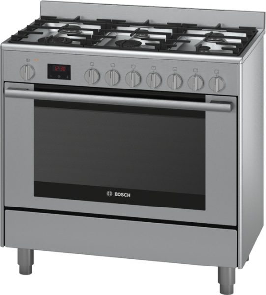 Cách vệ sinh lò nướng đơn giản, sạch như mới tại nhà 14 Bosch Series 4 Dual Fuel Range Cooker, lò nướng kết hợp bếp đa năng của Bosch, mang chuẩn chất lượng Đức với khoang nướng lớn