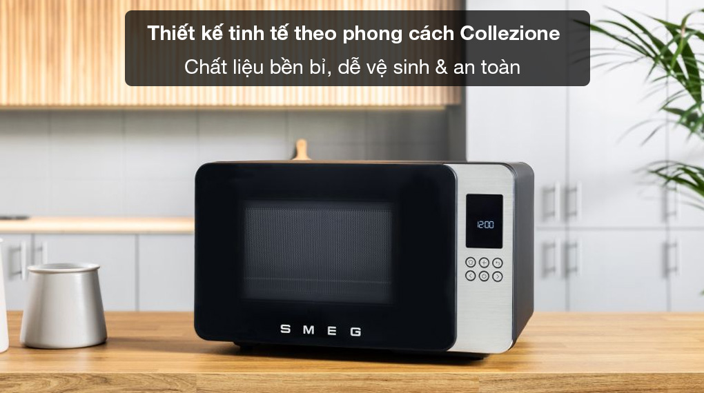 Lò vi sóng kèm nướng Smeg MOC01 Collezione 19 Lò vi sóng kèm nướng Smeg MOC01 Collezione-Tổng quan thiết kế