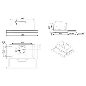 Máy hút mùi âm tủ Smeg KSET62E Universale 7 may hut mui am tu smeg kset62e universale 7
