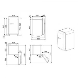 Tủ lạnh mini Smeg 34 lít FAB5RCR6 50's Style 10 tu lanh mini smeg 34 lit fab5rcr6 50s style 8