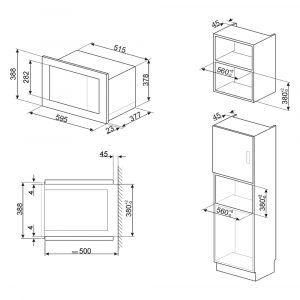 Lò vi sóng kèm nướng Smeg FMI325X Classica âm tủ 9 lo vi song kem nuong smeg fmi325x classica am tu 5