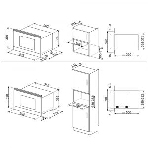 Lò vi sóng kèm nướng Smeg MP322X1 Classica âm tủ 8 lo vi song kem nuong smeg mp322x1 classica am tu 5