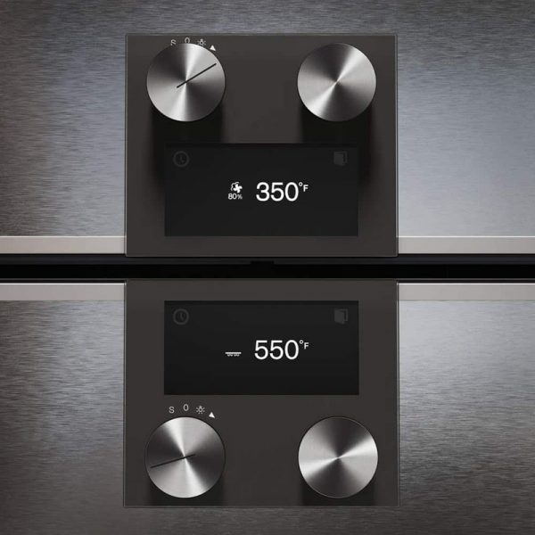 Lò nướng kèm hấp Gaggenau có tốt không? Có nên đầu tư? 2 Thao tác dễ dàng qua núm xoay kim loại và màn hình TFT