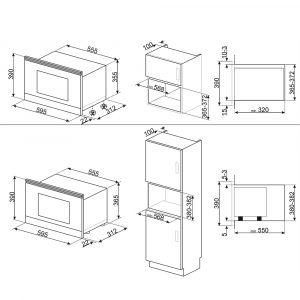 Lò vi sóng kèm nướng Smeg Cortina MP722AO 8 lo vi song kem nuong smeg cortina mp722ao 5