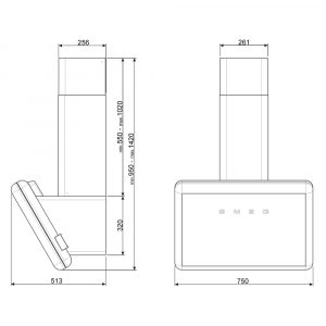 Máy hút mùi áp tường Smeg KFAB75 50's Style 23 may hut mui ap tuong smeg kfab75 50s style 20