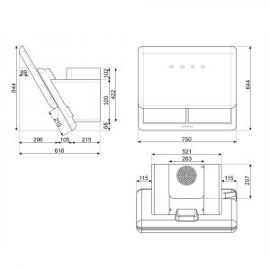 Máy hút mùi áp tường Smeg KFAB75 50's Style 24 may hut mui ap tuong smeg kfab75 50s style 21