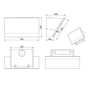 Máy hút mùi kính vát Smeg Universale KV28N 9 may hut mui kinh vat smeg universale kv28n 6