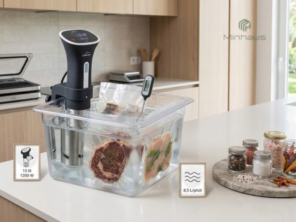 nấu sous vide thực phẩm túi chân không nhiệt độ thấp lacor