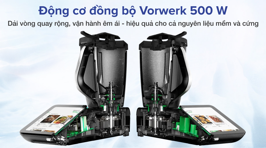 Robot nấu ăn thông minh Vorwerk Thermomix® TM7 - Động cơ đồng bộ 500 W robot nau an thong minh vorwerk thermomix tm7 10 1