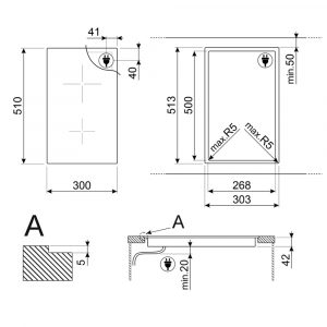 Bếp từ 2 vùng nấu Smeg SE232TD1 2900 W Universale 5 bep tu 2 vung nau smeg se232td1 2900 w universale 1