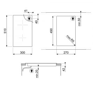 Bếp từ 2 vùng nấu Smeg SE232TD1 2900 W Universale 4 bep tu 2 vung nau smeg se232td1 2900 w universale 2