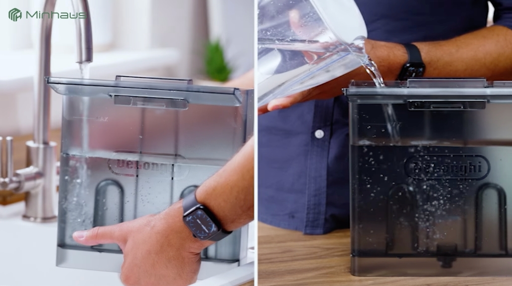 Cách pha cafe cold brew bằng máy pha cà phê chuẩn vị tại nhà 3 Nên kiểm tra bình nước và thay nước mới nếu cần