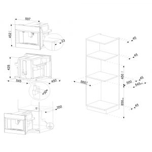 Máy pha cafe tự động Smeg CMS4104B3 Linea âm tủ 10 may pha cafe tu dong smeg cms4104b3 linea am tu 3
