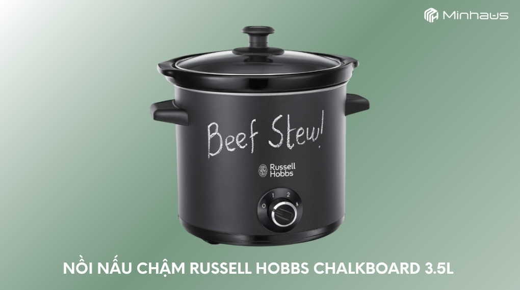 Nồi nấu chậm loại nào tốt? Top 7 nồi nấu chậm đáng mua nhất 4 Nồi nấu chậm Russell Hobbs 3.5L 24180-56 Chalkboard