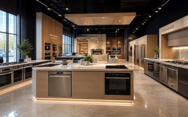 Lắp Máy Rửa Bát Âm Tủ: Hướng Dẫn Từ A–Z Để Máy Vận Hành Hoàn Hảo 4 showroom Minhaus trưng bày máy rửa bát Bosch âm tủ chính hãng