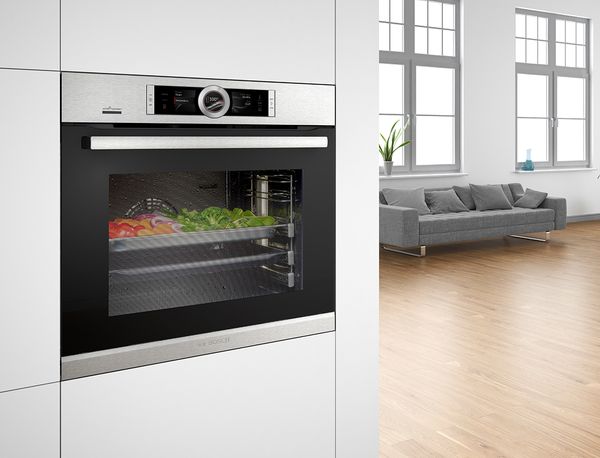 Tìm Hiểu Về Lò Nướng Đối Lưu Bosch Và Công Nghệ 4D HotAir 4 Đặt khay đúng vị trí trong lò Bosch đối lưu để nướng chín đều