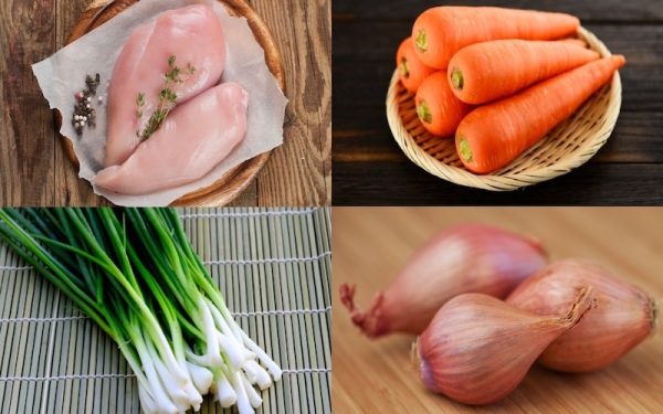 Chả ức gà: 2 công thức healthy mềm ngon cho bữa cơm gia đình 1 nguyên liệu làm chả ức gà gồm ức gà tươi tỏi hành bột năng nước mắm