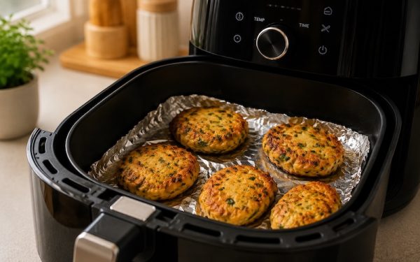 Chả ức gà: 2 công thức healthy mềm ngon cho bữa cơm gia đình 3 chiên chả ức gà bằng nồi chiên không dầu Bosch 175 độ 12 phút