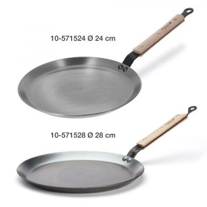 Chảo thép carbon De Buyer 5715 Round crepe pan MINERAL B BOIS 2 chao thep carbon de buyer 5715 round crepe pan mineral b bois 16
