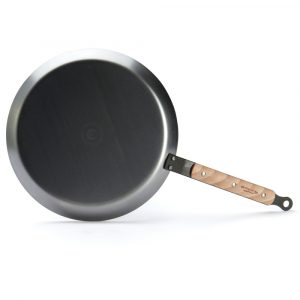 Chảo thép carbon De Buyer 5715 Round crepe pan MINERAL B BOIS 10 chao thep carbon de buyer 5715 round crepe pan mineral b bois 5