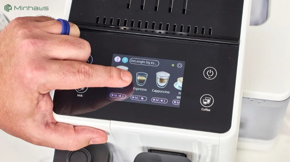 Máy pha capuchino tự động tại nhà - Chọn đúng loại, pha đúng cách, tiết kiệm mỗi ngày 9 Điều chỉnh thông số thông qua bảng điều khiển của máy pha cà phê tự động