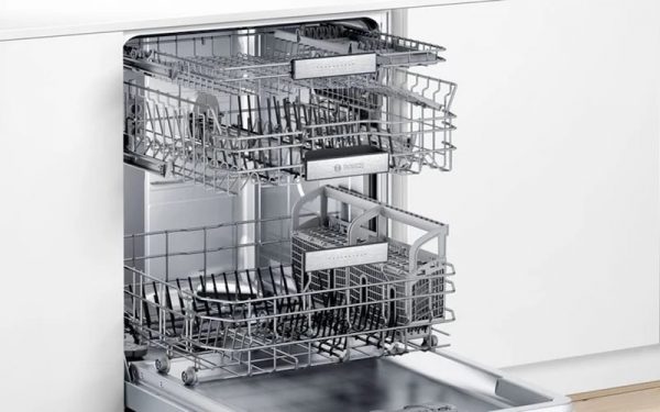 hệ thống giỏ chứa VarioFlex máy rửa bát Bosch xếp nồi lớn và tách nhỏ