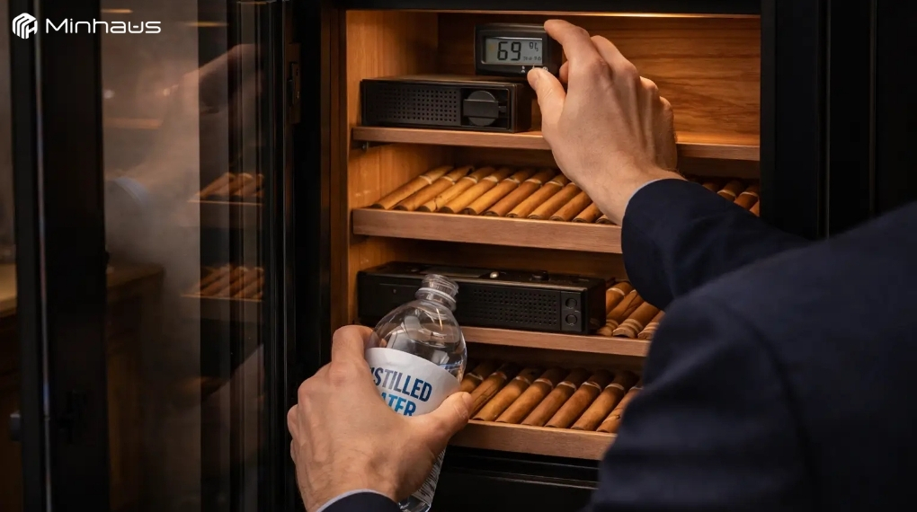 Hướng dẫn cách sử dụng tủ bảo quản cigar đúng cách từ A-Z 8 Hạn chế điều chỉnh thông số thường xuyên hay dùng dung dịch không phù hợp