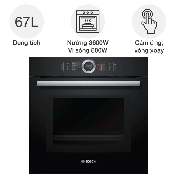 Lò nướng kèm hấp và vi sóng Bosch HNG6764 Series 8 âm tủ tại Minhaus