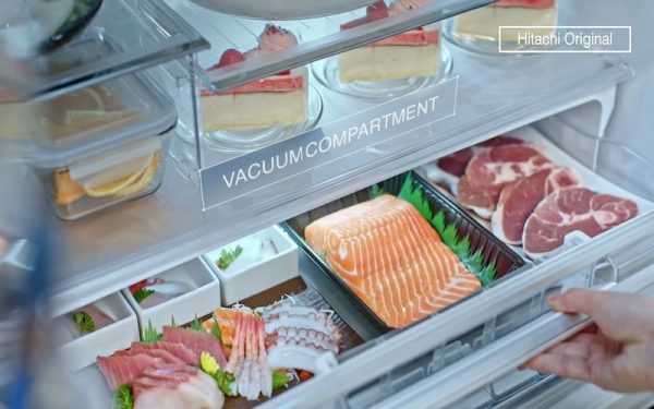 So sánh tủ lạnh Bosch và Hitachi: chọn hãng nào cho gia đình bạn? 3 Ngăn hút chân không Vacuum Compartment độc quyền trên tủ lạnh Hitachi