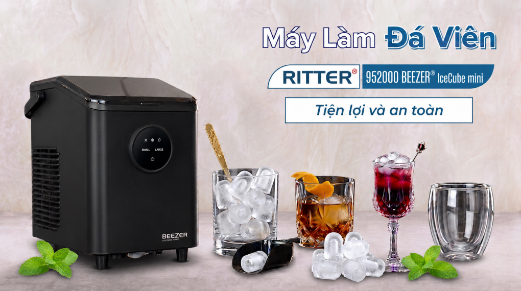 Máy Làm Đá Ritter 952000 BEEZER® IceCube mini tiện lợi và an toàn may lam da caso 3301 icemaster pro 02ww