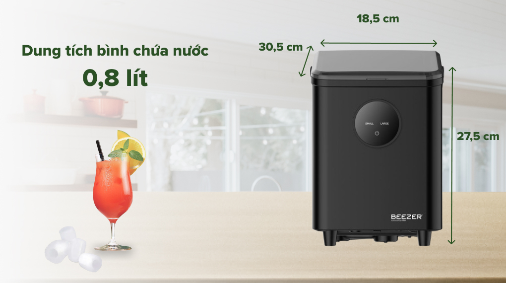 Máy Làm Đá Ritter 952000 BEEZER® IceCube mini tiện lợi và an toàn may lam da caso 3301 icemaster pro 072