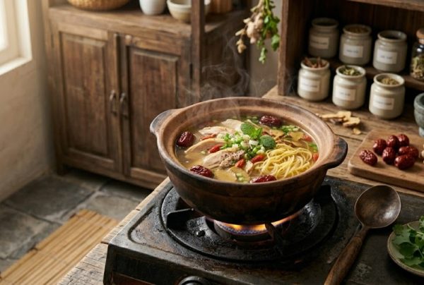 Mỳ gà tần: Cách nấu đậm đà bổ dưỡng chuẩn vị Hà Nội 2 Hầm gà tần lửa nhỏ ít nhất 1,5-2 tiếng - biện pháp quyết định để nước dùng ngọt sâu và trong vắt.