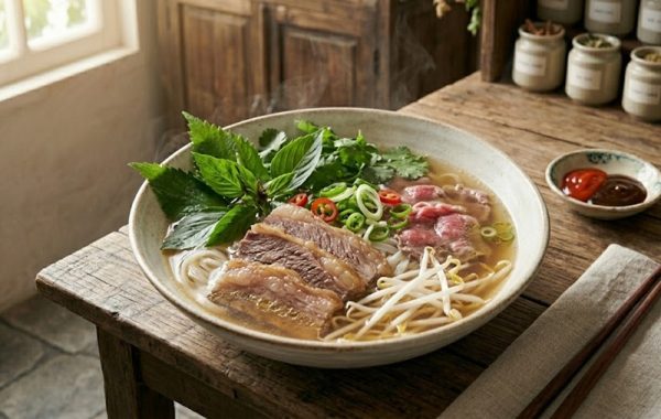 Nạm bò là gì? Phân biệt các loại nạm và cách chế biến 2 Phở nạm bò - món ăn gắn liền với nạm gầu mềm béo và nước dùng trong vắt.