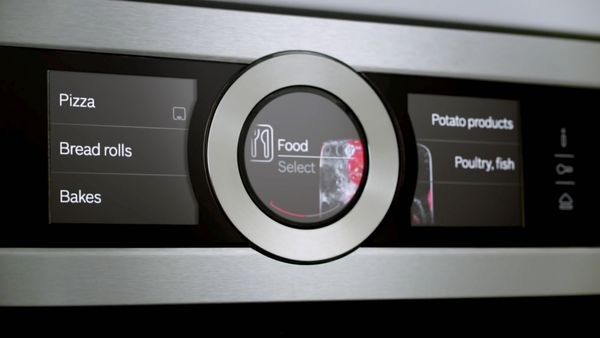 Nướng gà bằng lò nướng Bosch ngon chuẩn vị tại nhà 3 Bảng điều khiển lò nướng Bosch Serie 8 chọn chế độ 4D HotAir