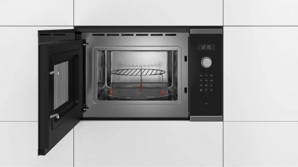 Lò vi sóng có nướng Bosch – Dòng nào phù hợp? 4 Lò vi sóng có nướng Bosch BEL554MS0B Series 6 âm tủ inox khoang 25 lít