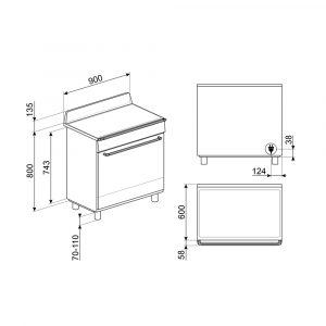 Bếp từ kết hợp lò nướng Smeg TR90IMP Victoria 10600 W 10 bep tu ket hop lo nuong smeg tr90imp victoria 10600 w 8