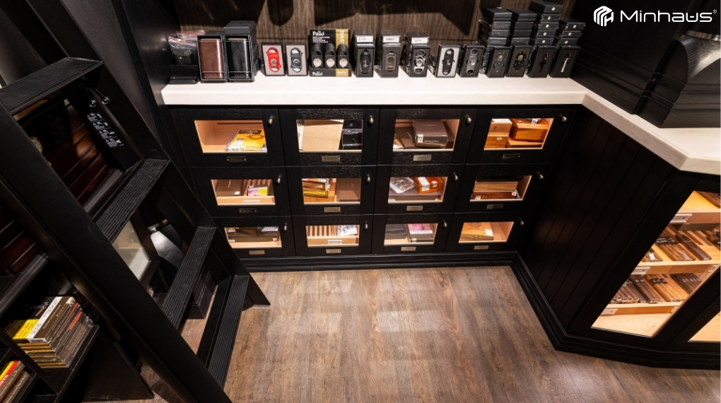 Phòng bảo quản cigar và tủ cigar: Nên chọn giải pháp nào? 4 Phòng bảo quản cigar phù hợp với nhu cầu lưu trữ số lượng lớn, nhiều hộp