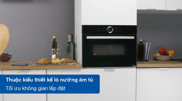 Lò Nướng Kiêm Lò Vi Sóng Bosch: So Sánh 5 Model Serie 8 Đáng Đầu Tư Nhất 2026 1 Lò nướng kiêm lò vi sóng Bosch Serie 8 âm tủ trong không gian bếp hiện đại