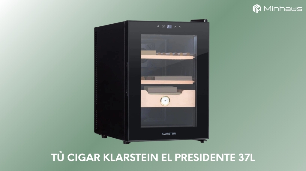 Tủ cigar loại nào tốt? Địa chỉ mua tủ cigar uy tín tại Hà Nội 8 Tủ cigar Klarstein El Presidente 37L