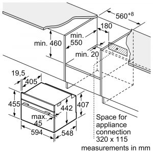 Lò nướng kèm hấp Bosch CSG7364B1 Series 8 âm tủ 14 lo nuong kem hap bosch csg7364b1 series 8 am tu 10