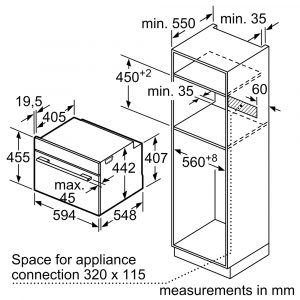 Lò nướng kèm hấp Bosch CSG7364B1 Series 8 âm tủ 8 lo nuong kem hap bosch csg7364b1 series 8 am tu 8