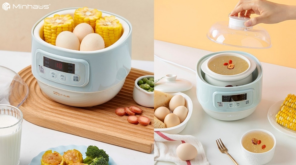 Nồi nấu chậm Bear và Russell Hobbs - Nên lựa chọn thương hiệu nào? 2 Nồi nấu chậm Bear sở hữu thiết kế nhỏ gọn, nhiều chế độ nấu tự động