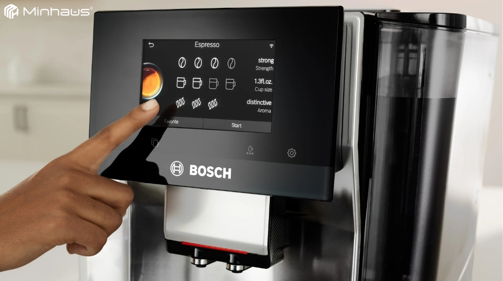 Đánh giá chi tiết máy pha cà phê Bosch TQE80703 Vero Cafe Series 8 4 Pha chế đa dạng thức uống với tính năng OneTouch