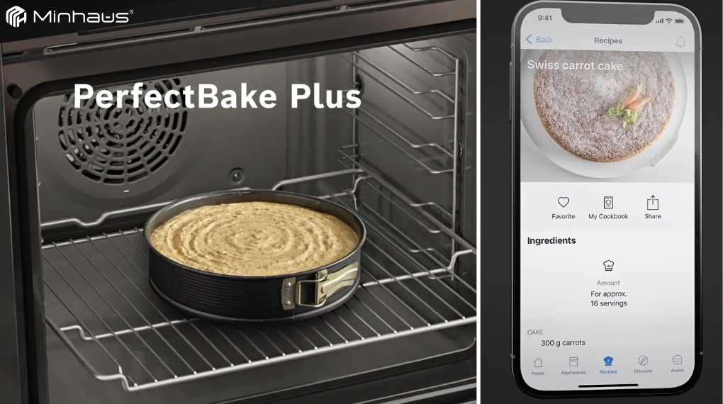 Lò nướng kết hợp vi sóng Bosch HNG978QB1 3 trong 1 có đáng tiền? 5 Công nghệ PerfectBake Baking Sensor Plus hỗ trợ nướng bánh