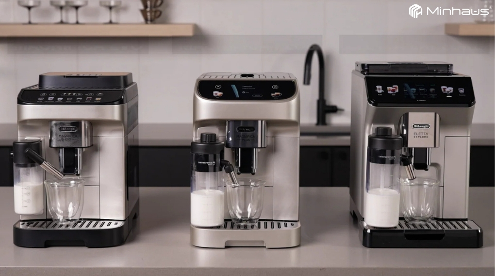 Máy pha cà phê Bosch và De'Longhi khác nhau thế nào? 11 Máy pha cà phê De’Longhi