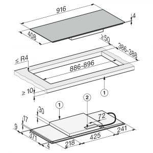 Bếp từ đa điểm Miele KM 8575 FL 7360 W 10 bep tu 4 vung nau miele km 8575 fl 7360 w 6
