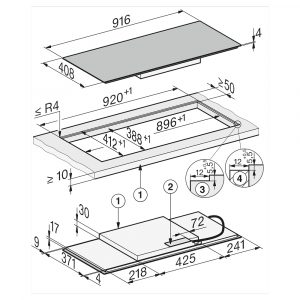 Bếp từ đa điểm Miele KM 8575 FL 7360 W 11 bep tu 4 vung nau miele km 8575 fl 7360 w 7