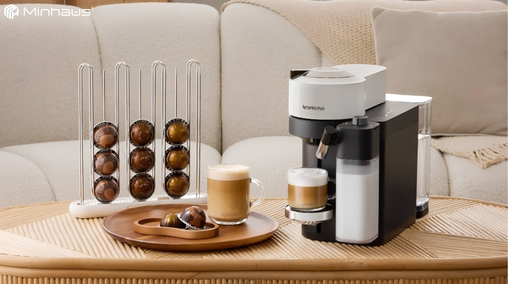 Máy pha cà phê viên nén là gì? Top 5 dòng máy phổ biến hiện nay 5 Khay chứa lớn có sức chứa 10-14 vỏ viên nén giúp người dùng tiết kiệm thời gian vệ sinh