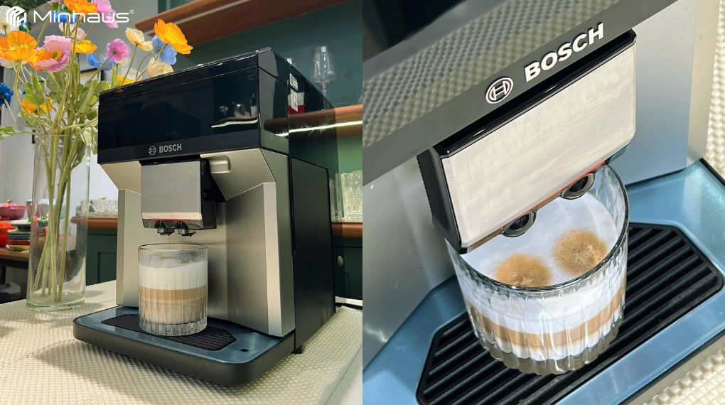 Có nên mua máy pha cà phê De'Longhi Magnifica Evo? Đánh giá chi tiết 11 Máy pha cà phê Bosch TPE40307 Series 4 VeroCafe